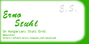 erno stuhl business card
